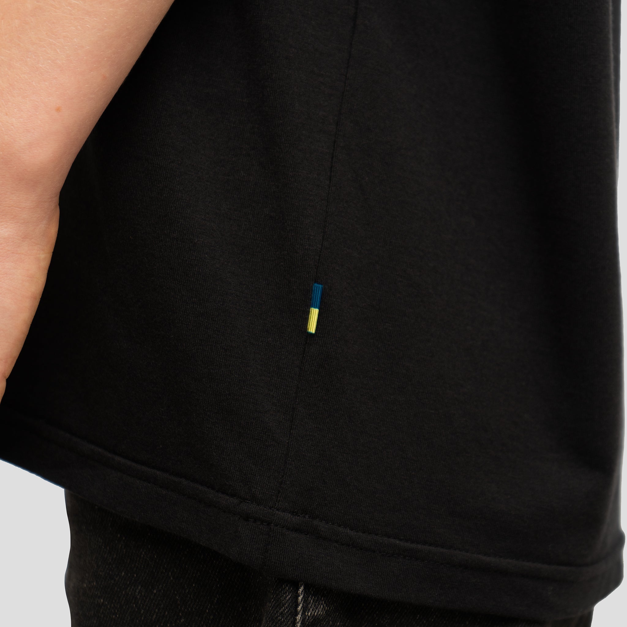 Gold Tryzub Embossed  - Black Bamboo T-Shirt