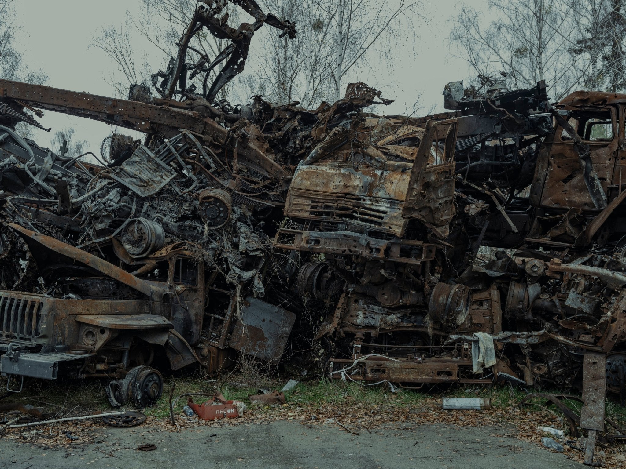 “Graveyard of Destroyed Russian Equipment” 24x30 Print – Saint Javelin