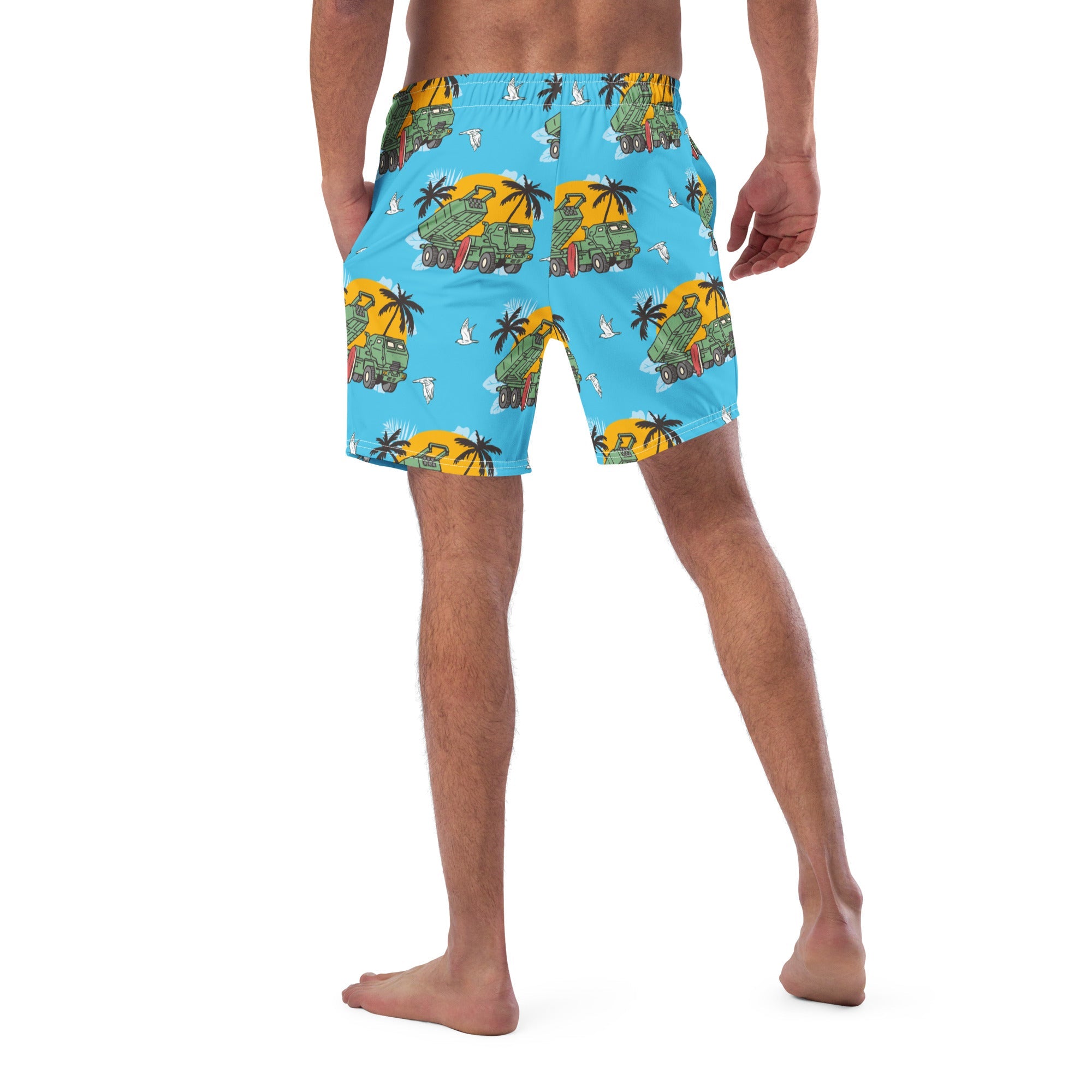 HIMARS TIME MADNESS - Men’s Swim Blue Shorts - Saint Javelin