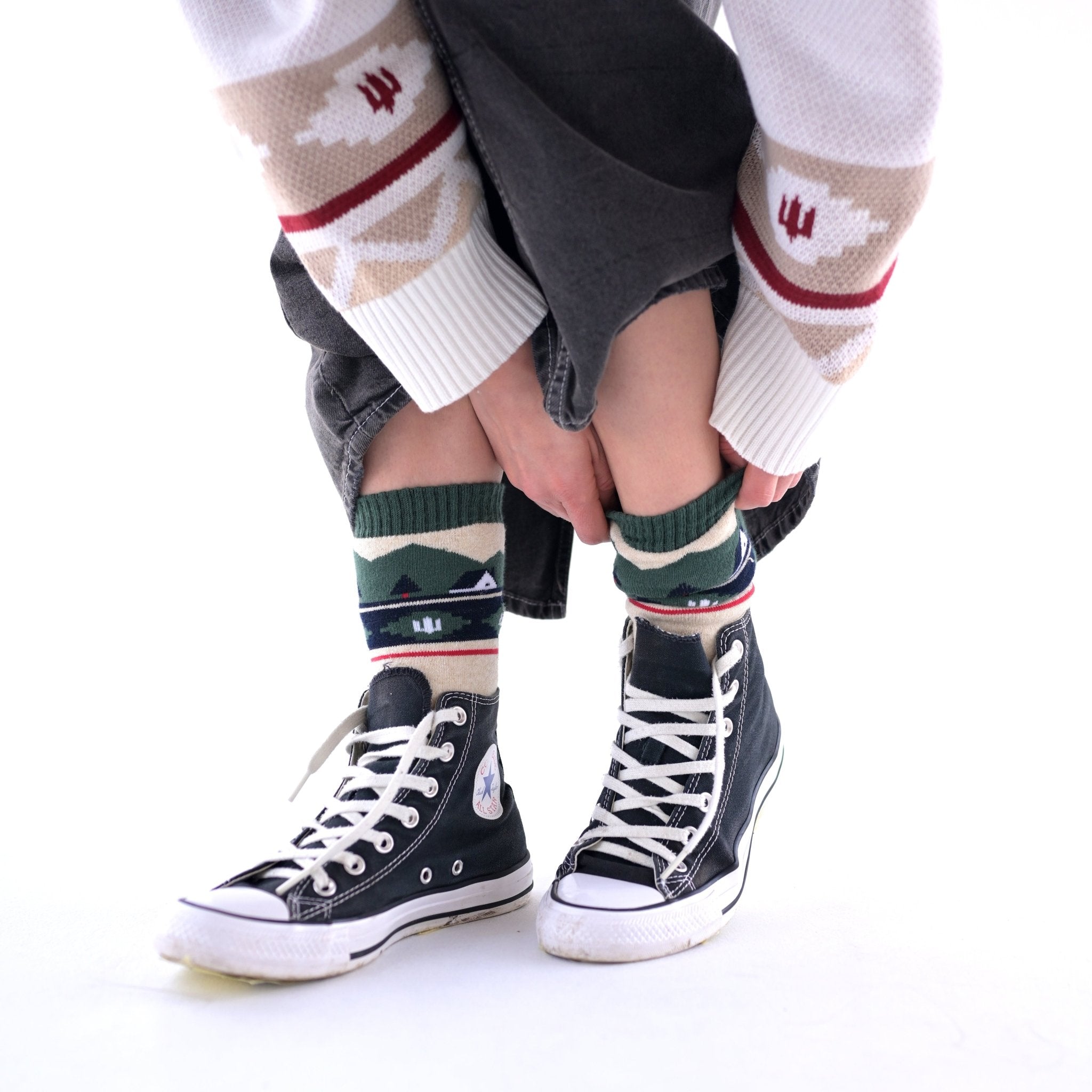 Karpaty Cabin Socks – Green [Buy One, Give One] - Saint Javelin