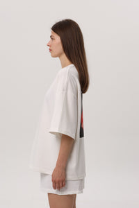 Ivory — Kerch Bridge T-Shirt, ivory oversized tee with Kerch back print