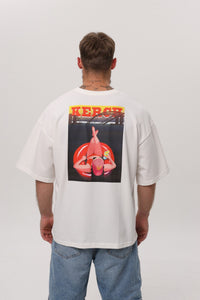 Ivory — Kerch Bridge T-Shirt, ivory oversized tee with Kerch back print