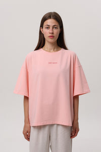 Peach — Kerch Bridge T-Shirt, peach oversized tee with Kerch back print