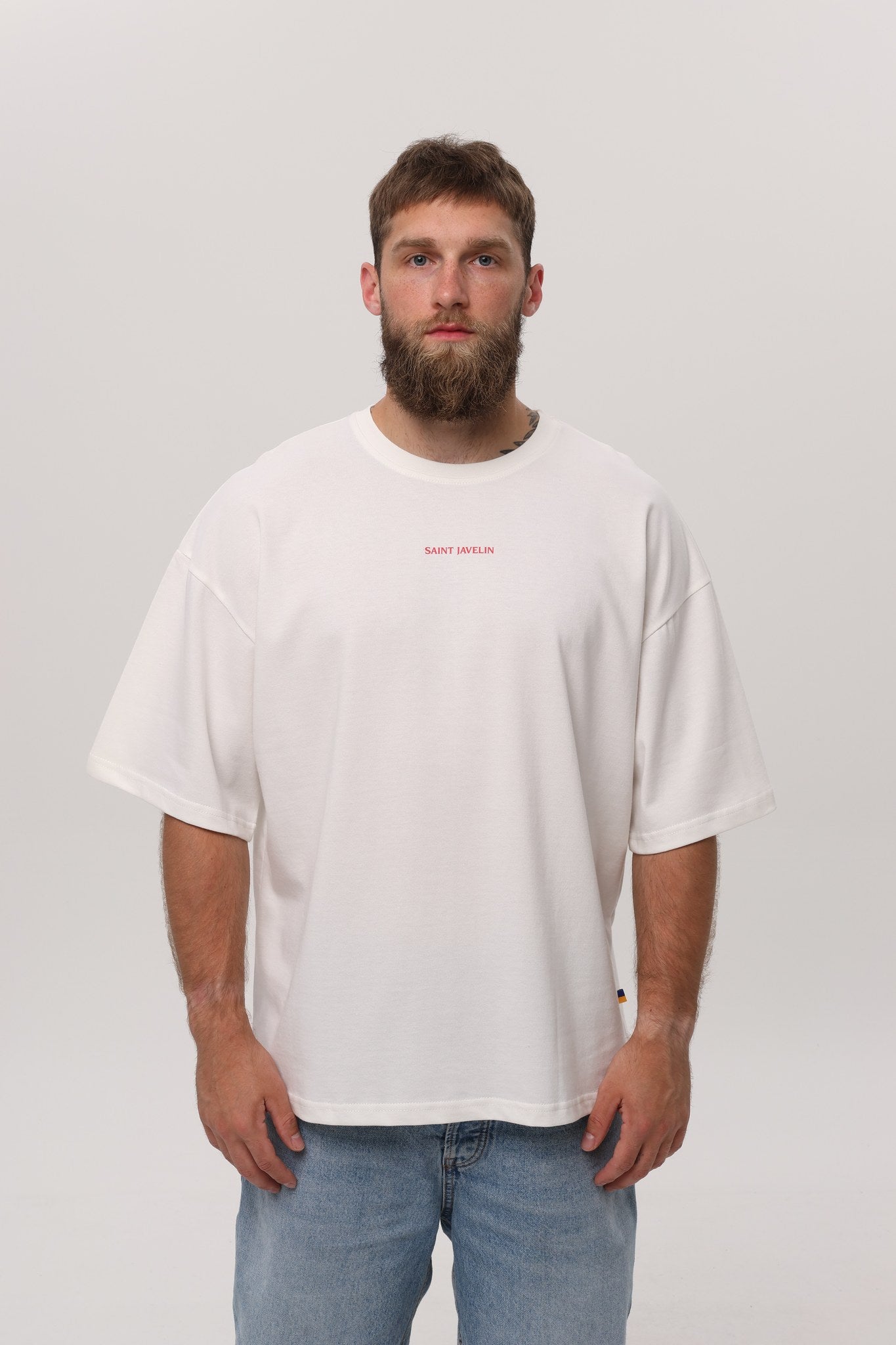 Ivory — Kerch Bridge T-Shirt, ivory oversized tee with Kerch back print