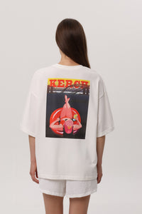 Ivory — Kerch Bridge T-Shirt, ivory oversized tee with Kerch back print