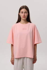Peach — Kerch Bridge T-Shirt, peach oversized tee with Kerch back print