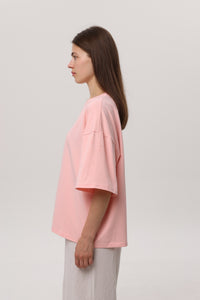 Peach — Kerch Bridge T-Shirt, peach oversized tee with Kerch back print