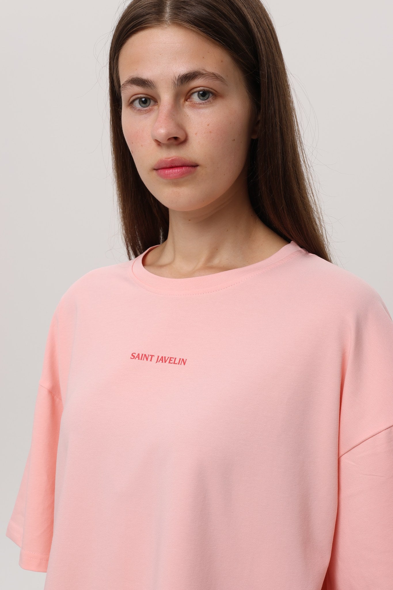 Peach — Kerch Bridge T-Shirt, peach oversized tee with Kerch back print