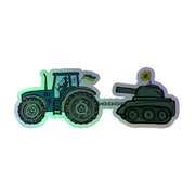 Ukrainian Farmer Finds a Russian Tank - Holographic Sticker