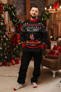 В'язаний новорічний светр BURNING KREMLIN