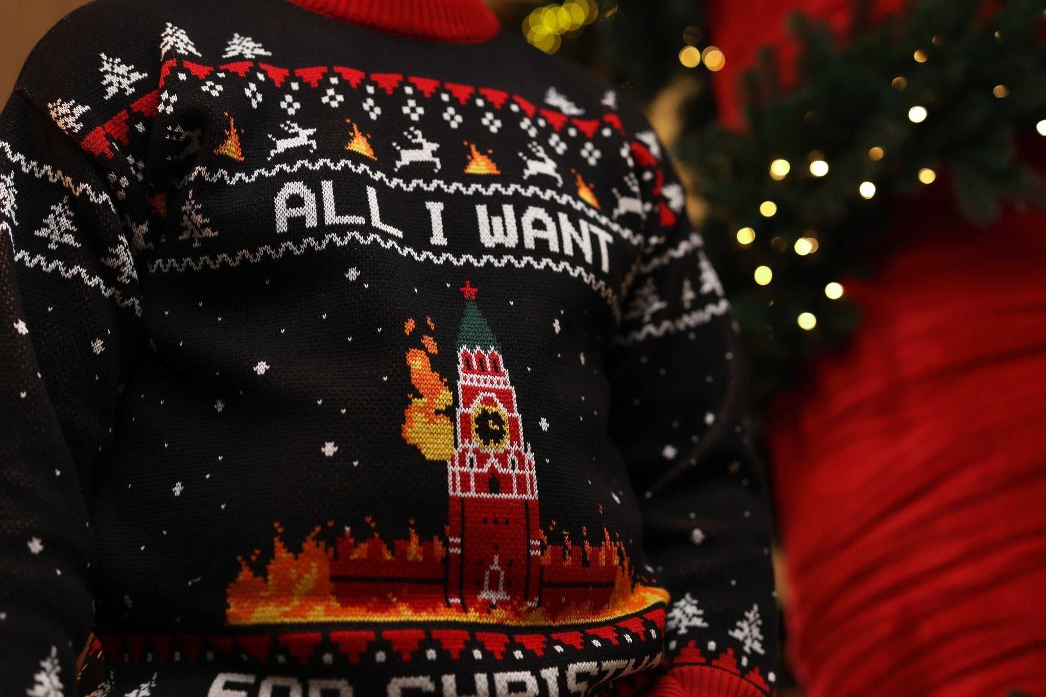 Knitted BURNING KREMLIN Christmas Sweater – Saint Javelin