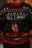 В'язаний новорічний светр BURNING KREMLIN