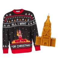 Burning Kremlin sweater with Melt The Kremlin candle | BUNDLE-Sweater+Candle