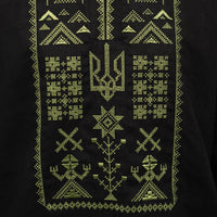 Linen Vyshyvanka “Syla” – Black Embroidered Shirt - Saint Javelin