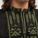Linen Vyshyvanka “Syla” – Black Embroidered Shirt - Saint Javelin