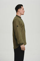 Black / Green — Saint Javelin vyshyvanka, embroidered linen shirt