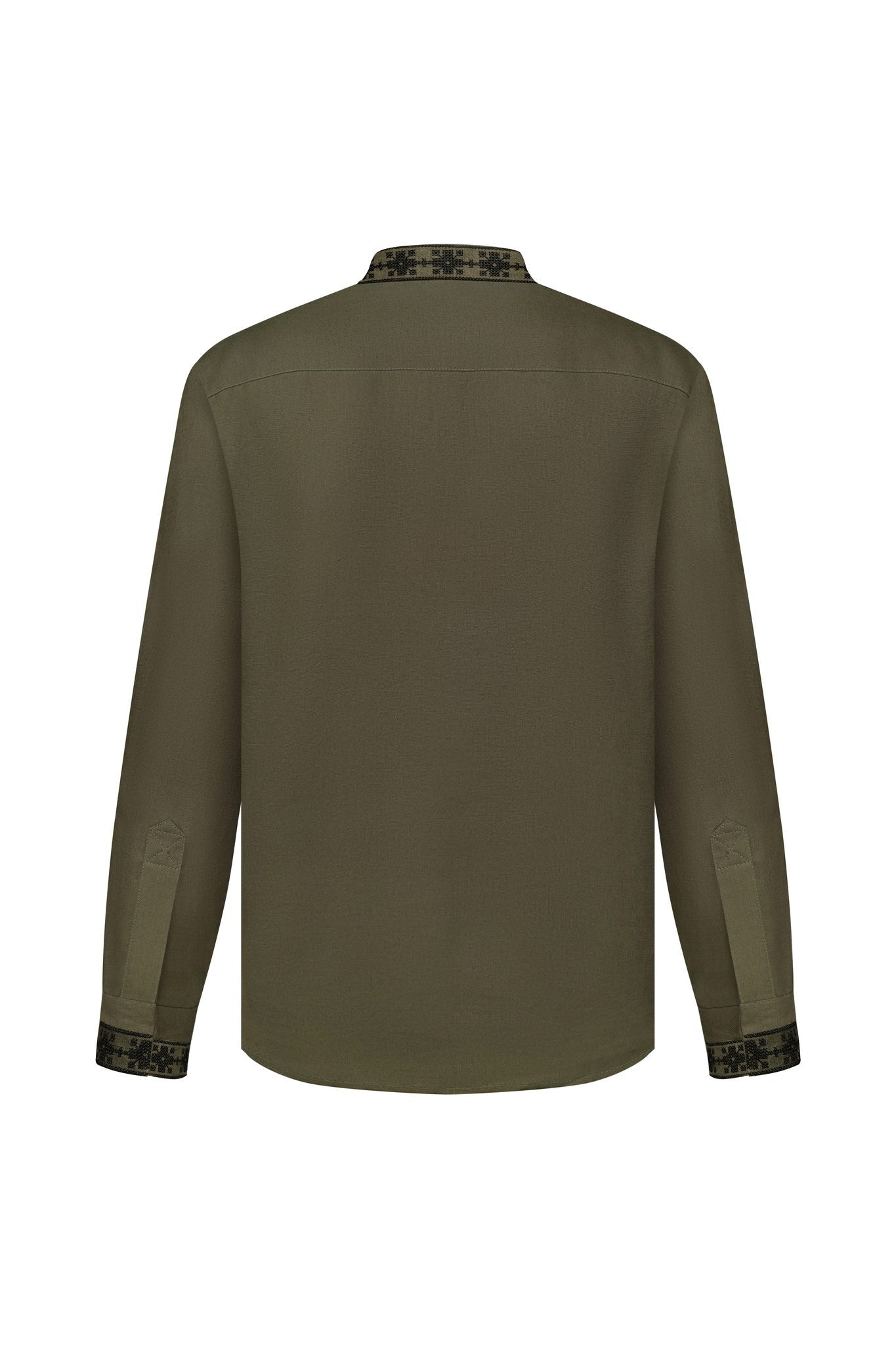 Black / Green — Saint Javelin vyshyvanka, embroidered linen shirt