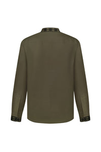 Black / Green — Saint Javelin vyshyvanka, embroidered linen shirt