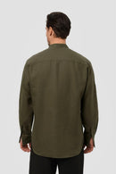 Black / Green — Saint Javelin vyshyvanka, embroidered linen shirt