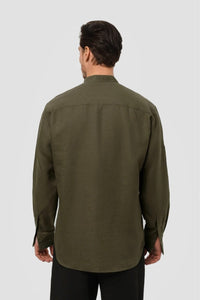 Black / Green — Saint Javelin vyshyvanka, embroidered linen shirt