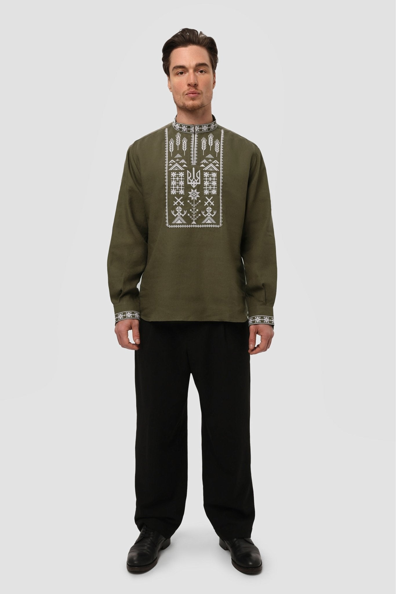 Linen Vyshyvanka Syla - Embroidered Shirt