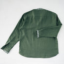 Linen Vyshyvanka “Syla” – Green Embroidered Shirt - Saint Javelin