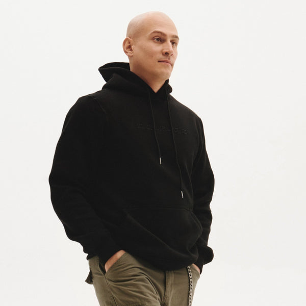 Morse Code Hoodie - Brushed Fleece Black – Saint Javelin