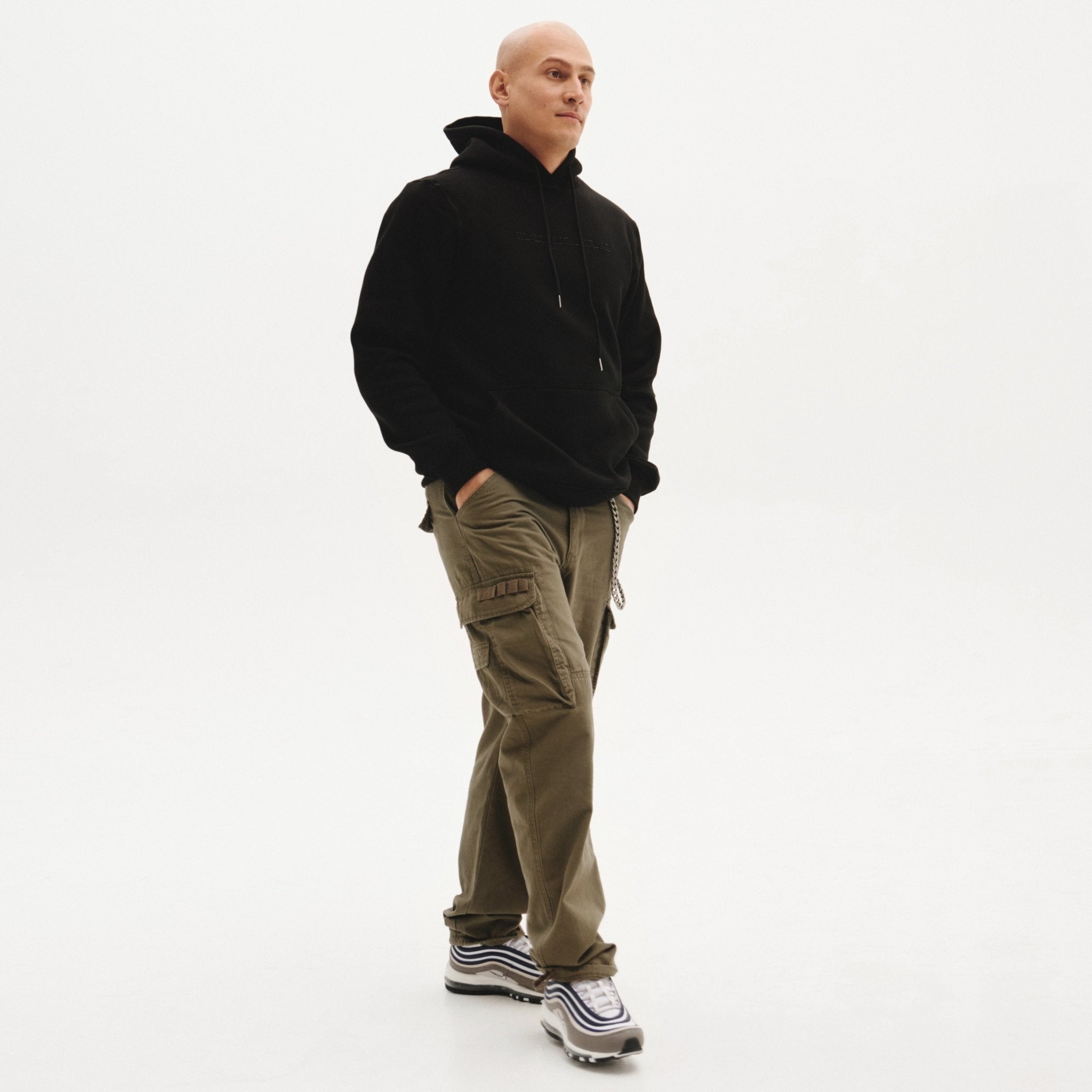 Morse Code Hoodie - Brushed Fleece Black - Saint Javelin