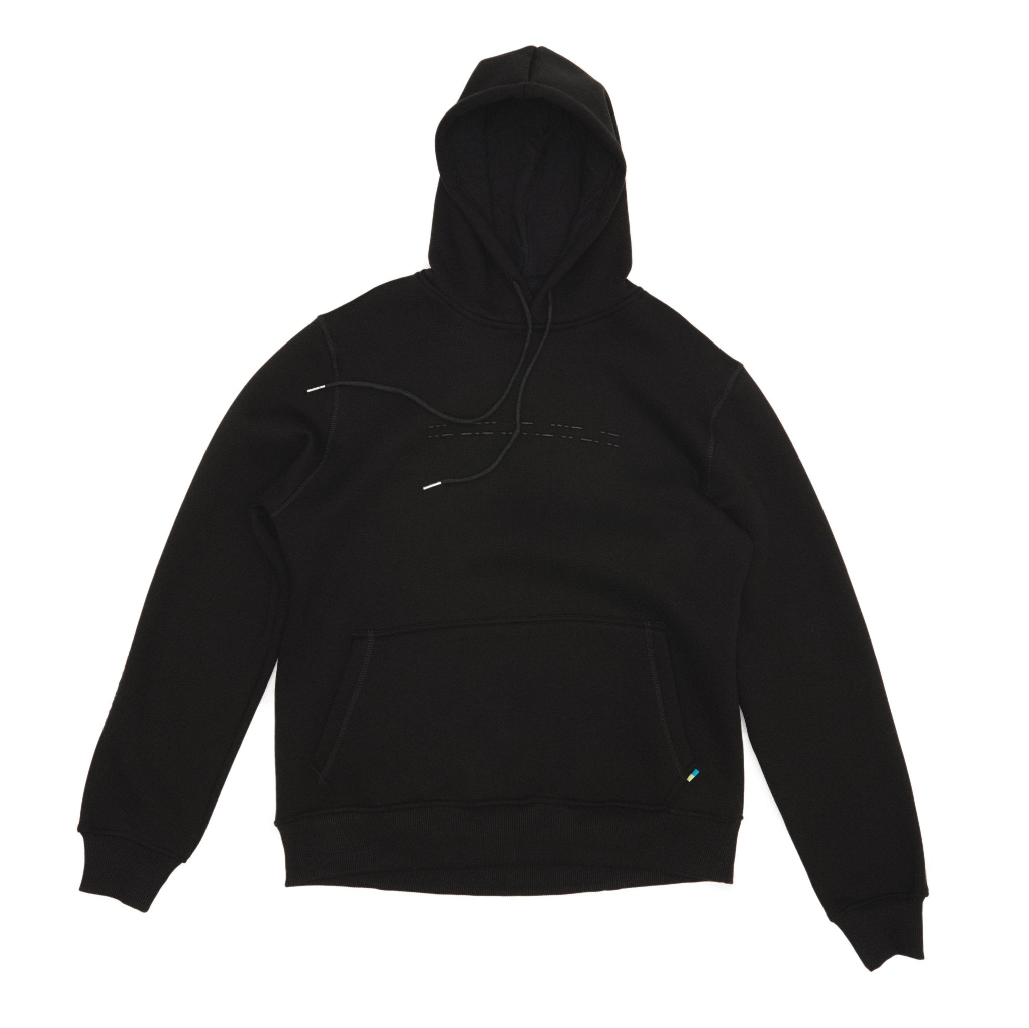 Morse Code Hoodie - Brushed Fleece Black - Saint Javelin