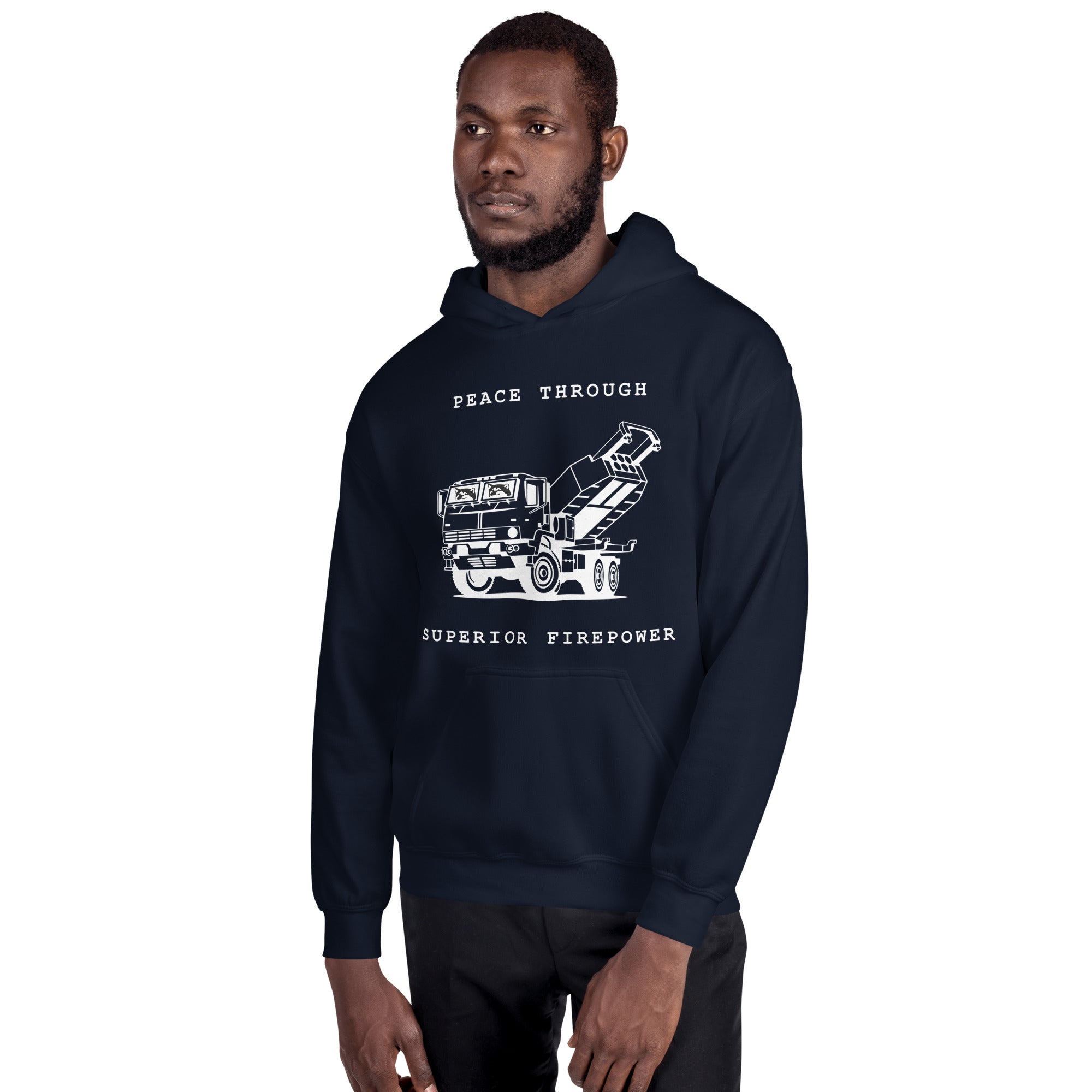 NAFO x HIMARS - Peace Through Superior Firepower - Adult Hoodie - Saint Javelin
