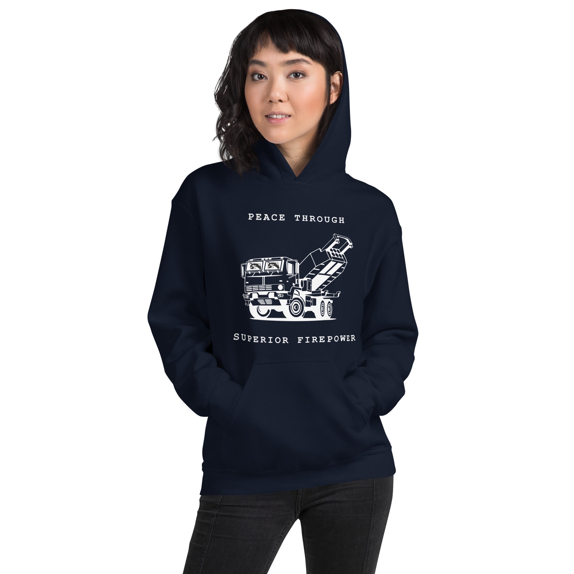 NAFO x HIMARS - Peace Through Superior Firepower - Adult Hoodie - Saint Javelin
