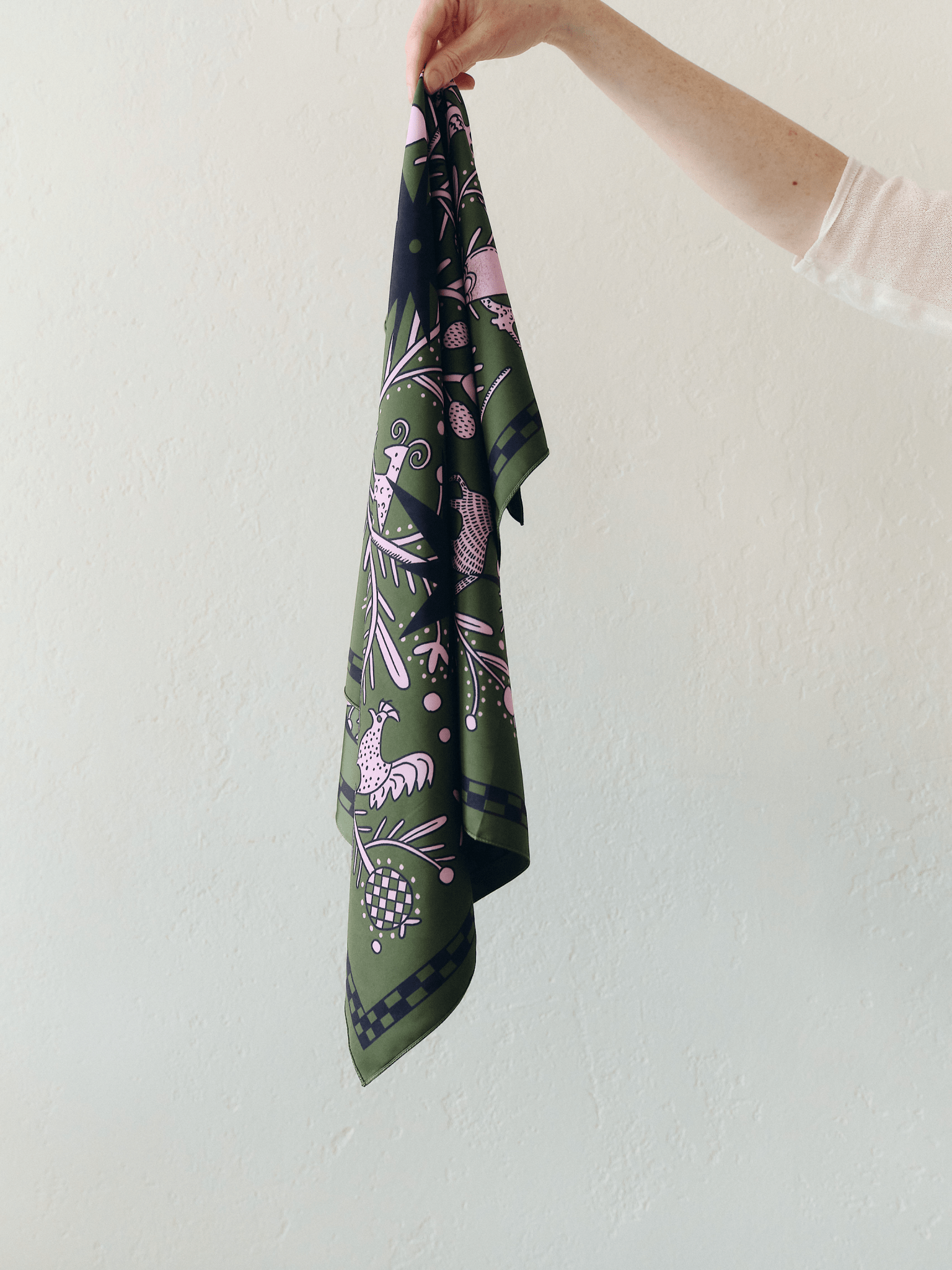 Osynova Silk Scarf - Green - Saint Javelin
