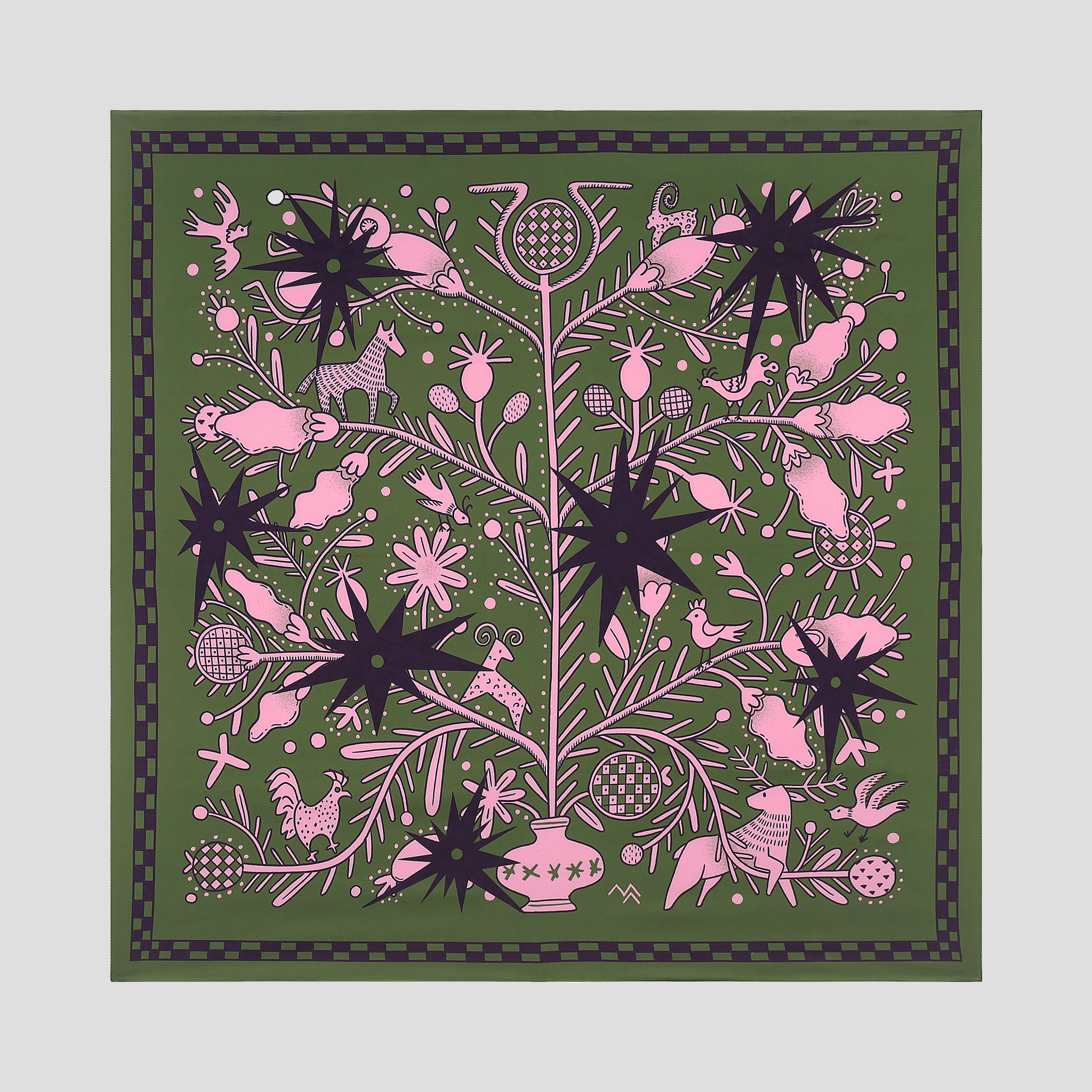 Osynova Silk Scarf - Green - Saint Javelin