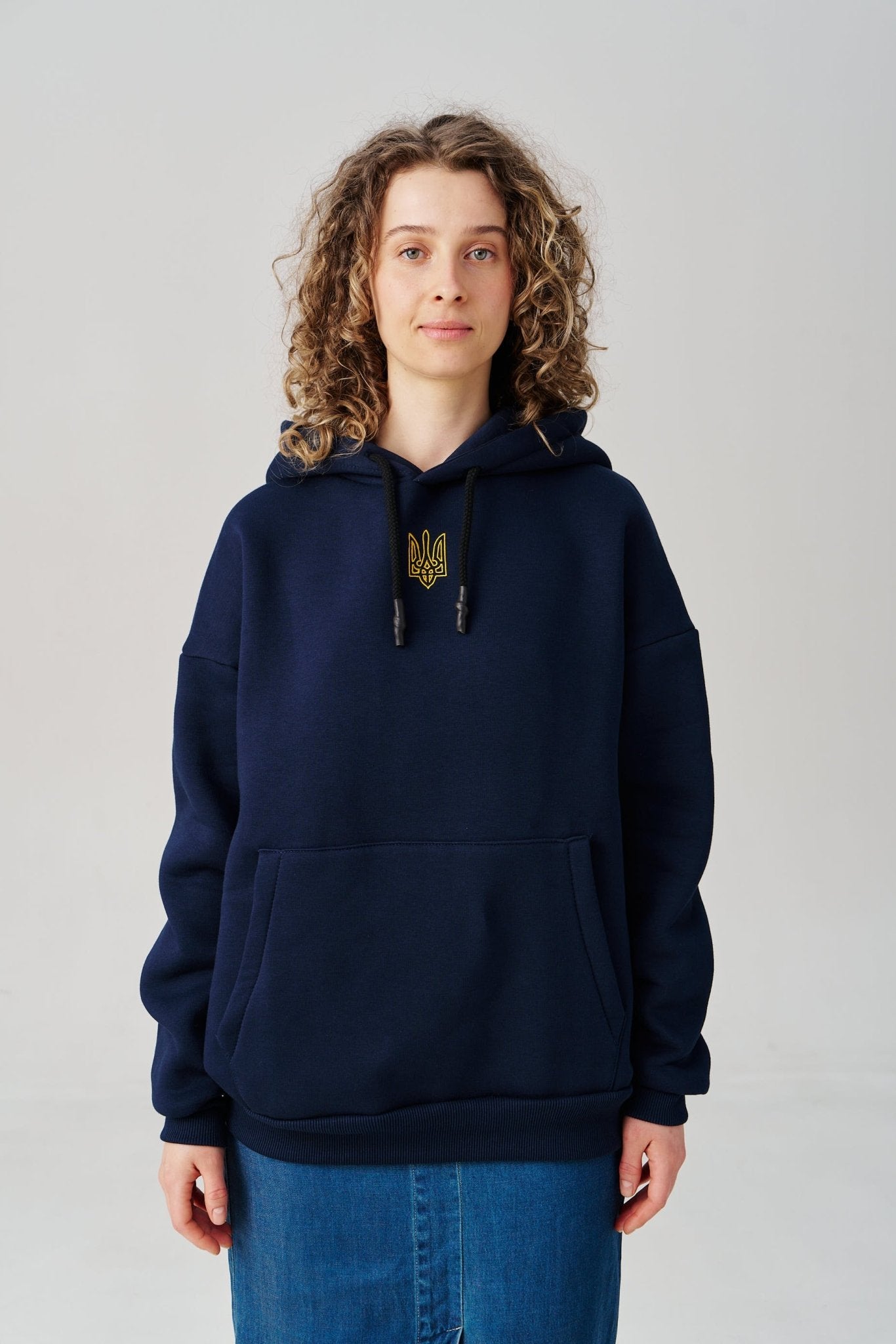Oversized Embroidered Tryzub Hoodie – Saint Javelin