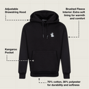 Oversized Saint Javelin Hoodie - Black - Saint Javelin