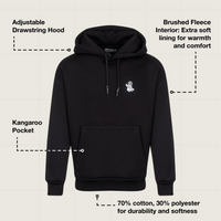 Oversized Saint Javelin Hoodie - Black - Saint Javelin