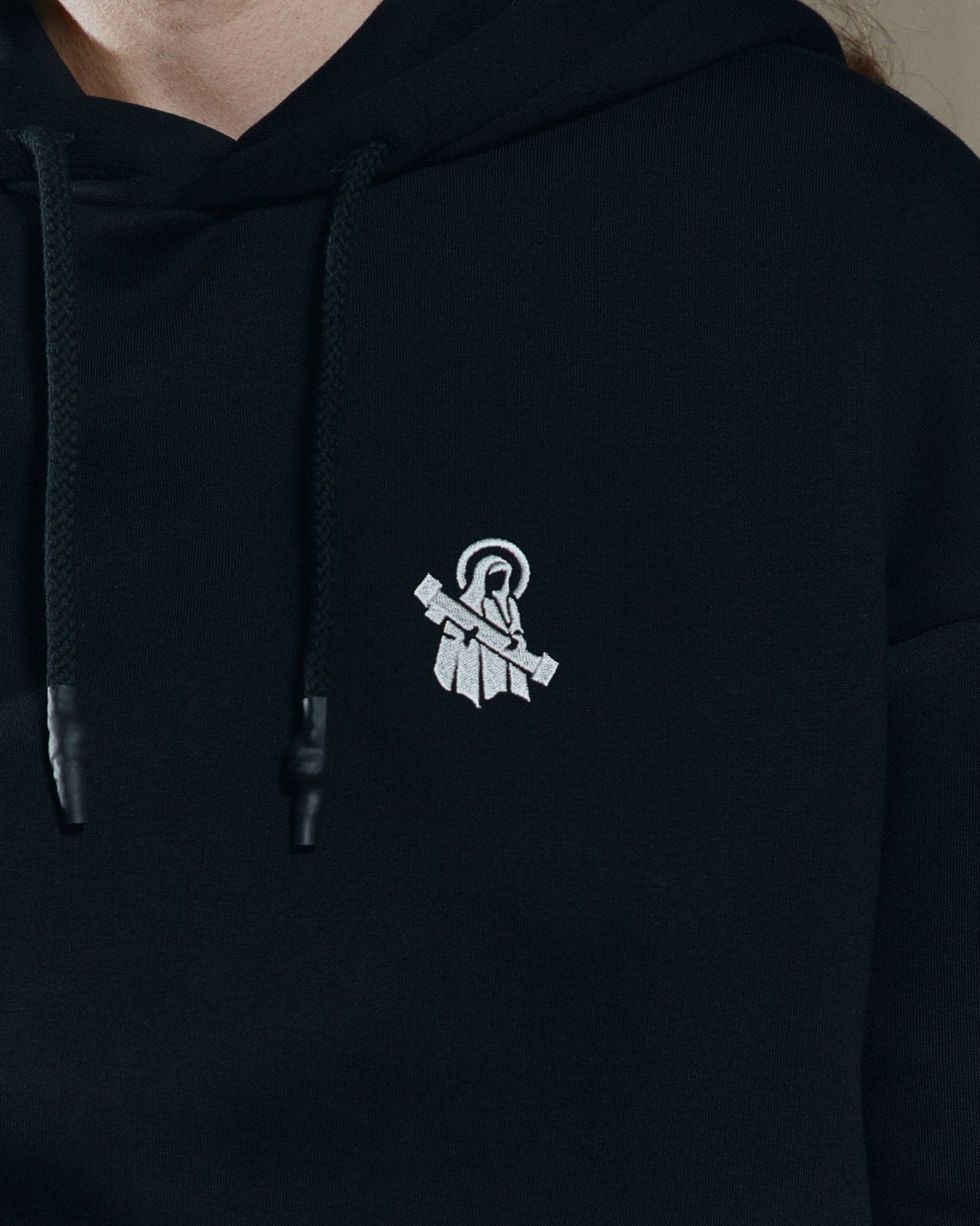 Oversized Saint Javelin Hoodie - Black - Saint Javelin