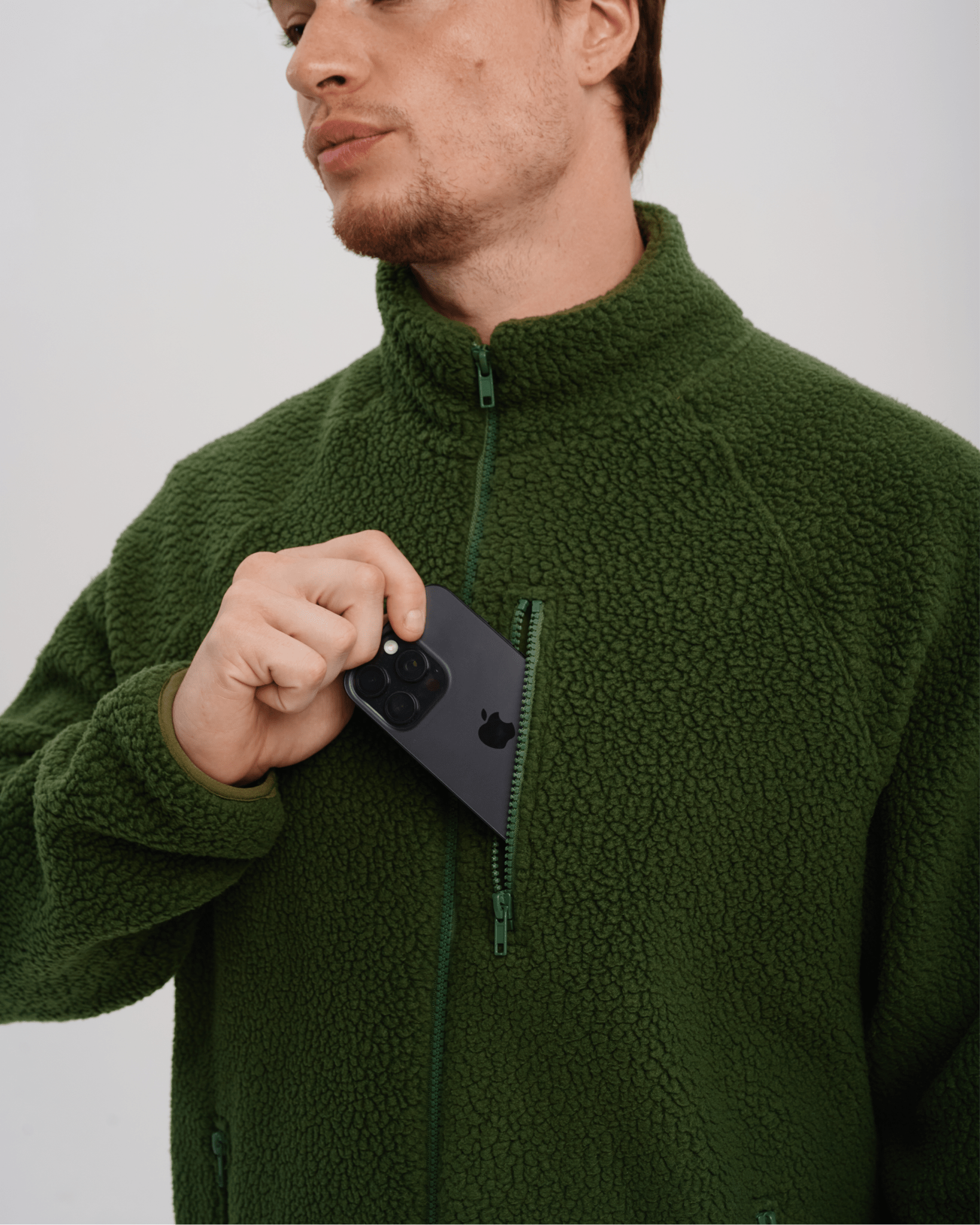 Forest Green Male - closeup pocket