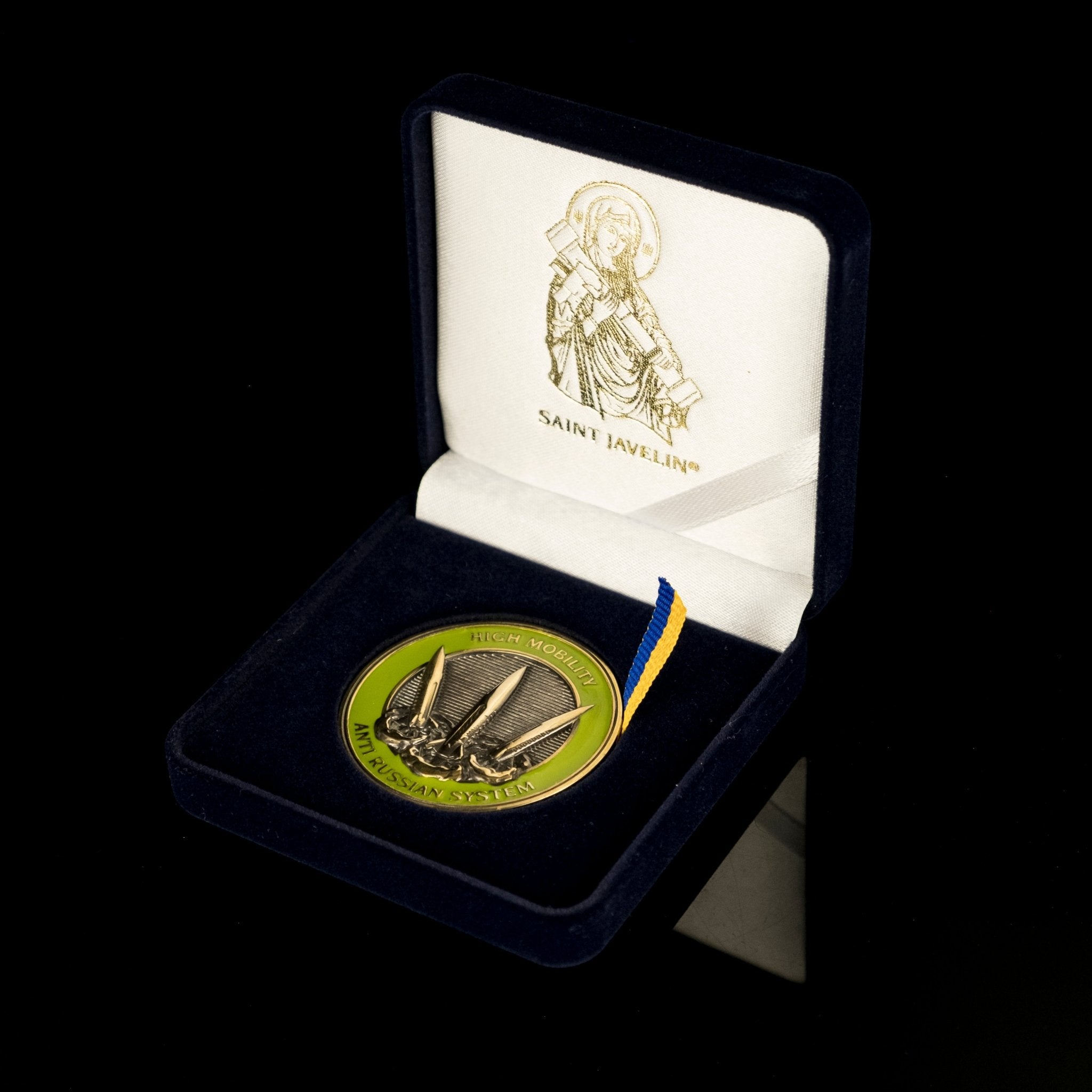 Saint HIMARS - Challenge Coin (Recycled Artillery Shells) - Saint Javelin