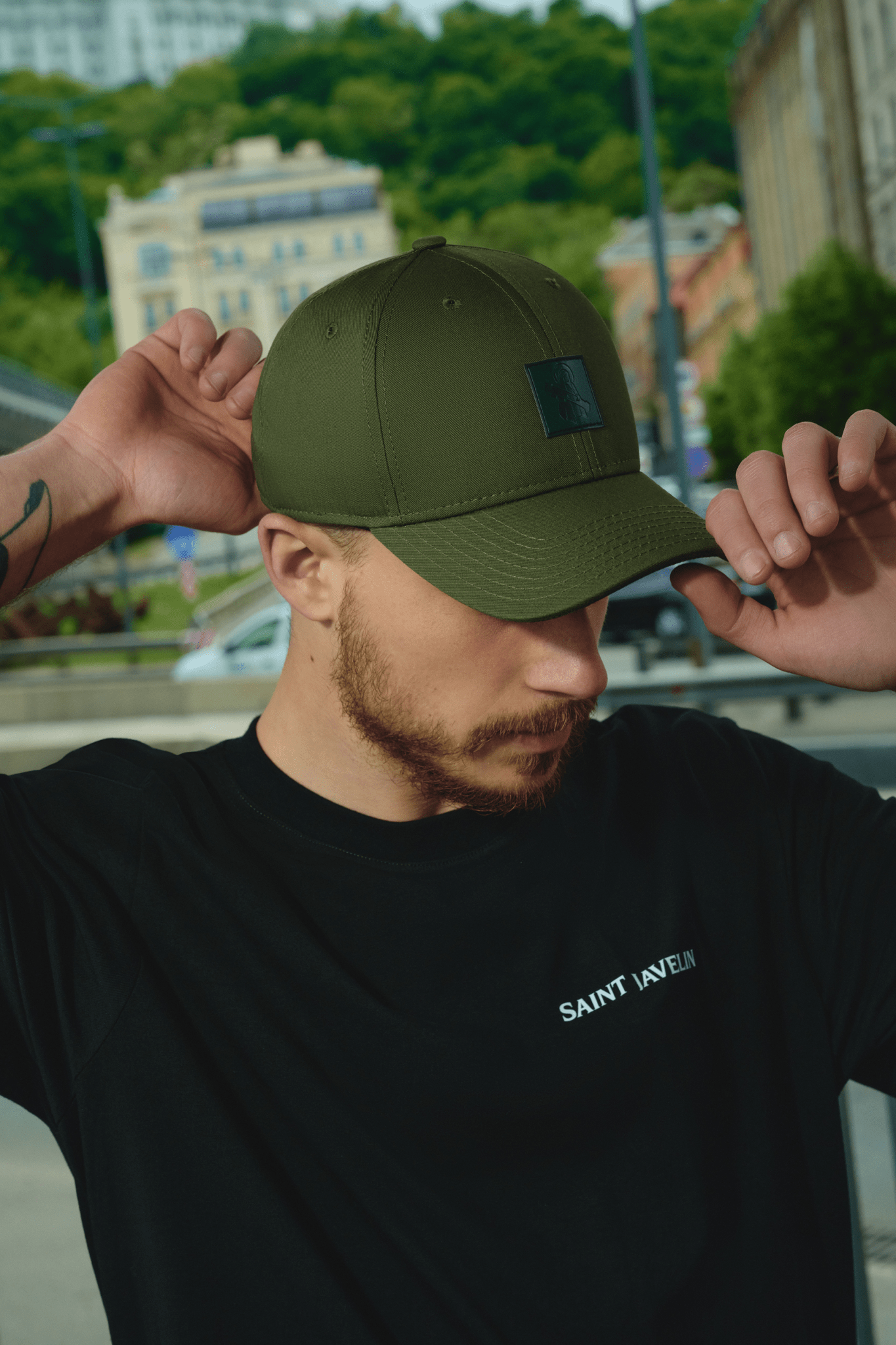 Saint Javelin Olive Green Dad Hat - Saint Javelin