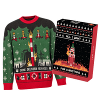Special Delivery Sweater + Burning Kremlin Puzzle BUNDLE-Sweater+Socks