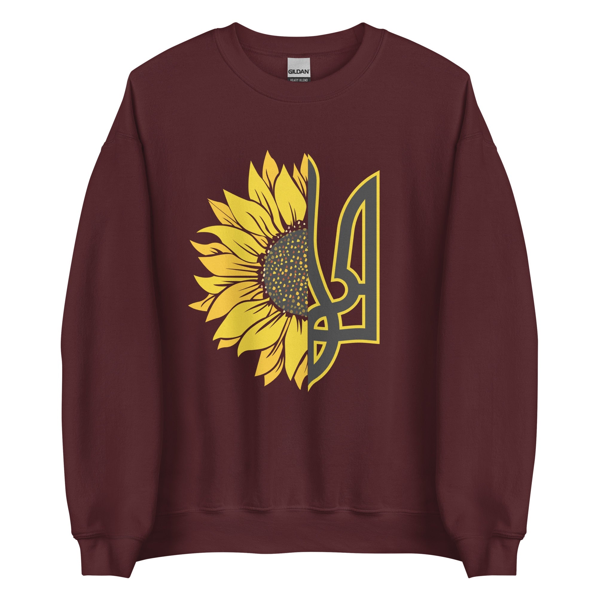 Sunflower + Tryzub - Adult Crewneck Sweatshirt - Saint Javelin