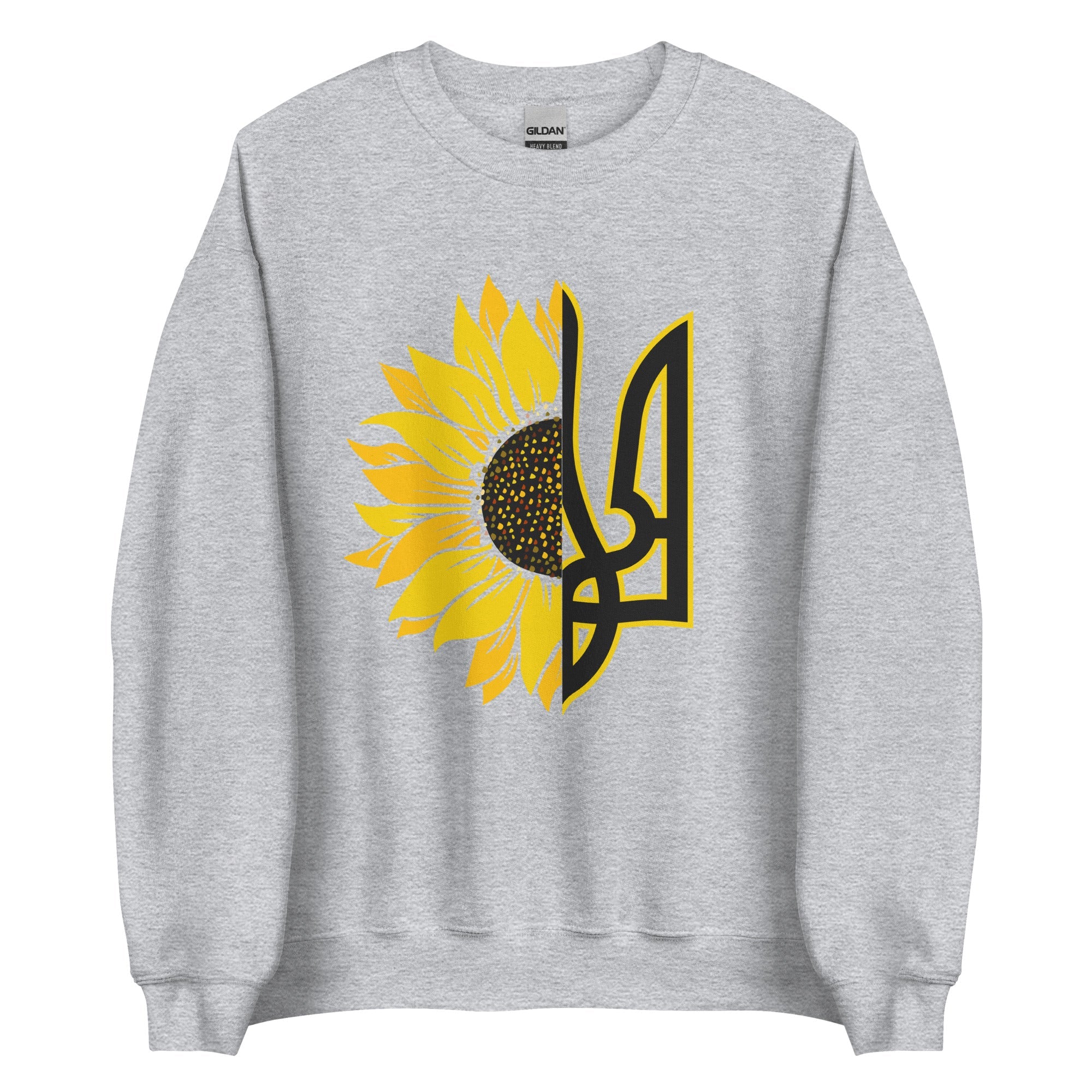 Sunflower + Tryzub - Adult Crewneck Sweatshirt - Saint Javelin