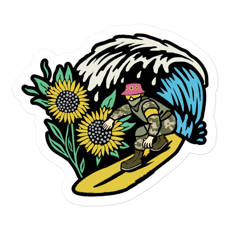 Surfing Soldier – Sticker