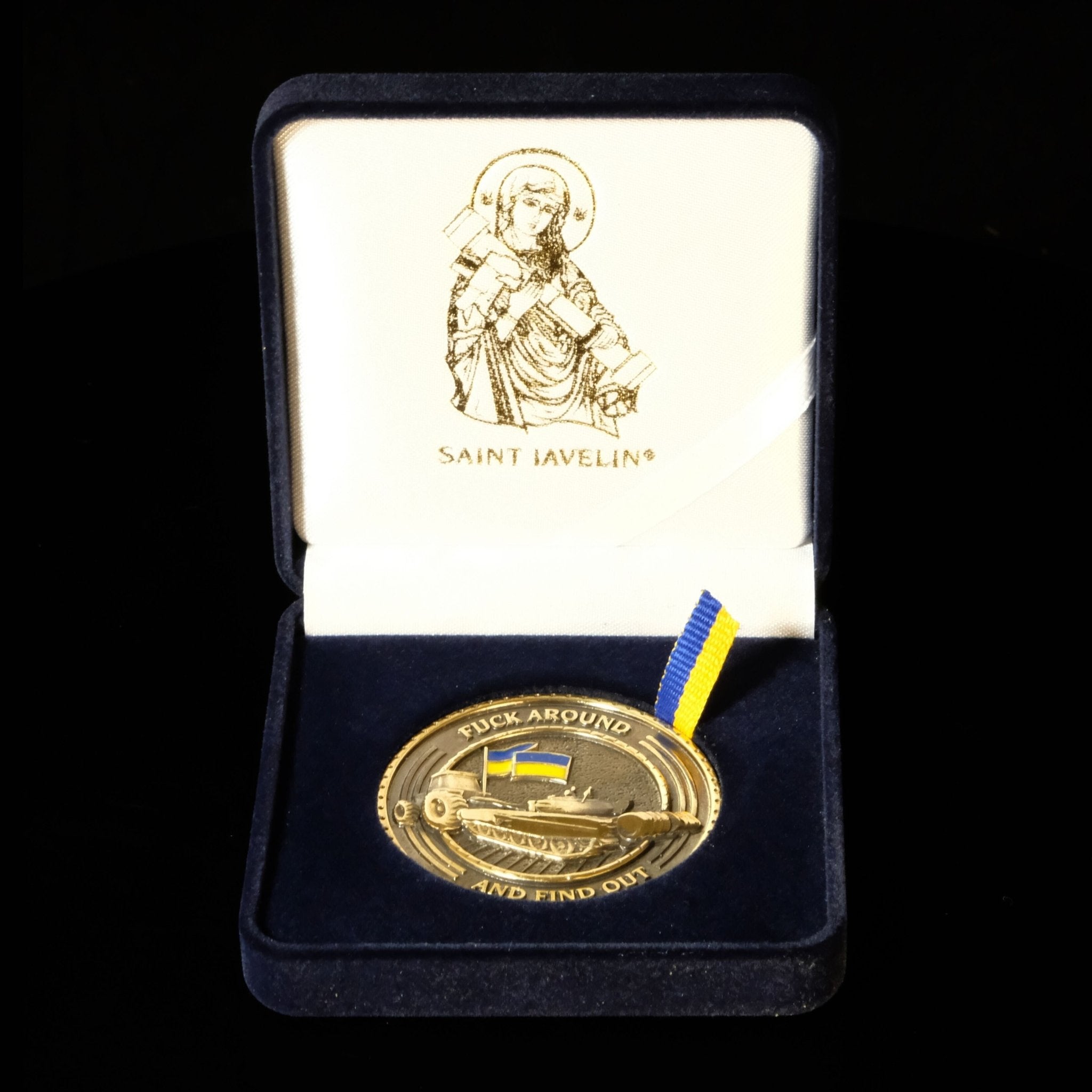 Tractor Pulling Tank - Coin (Recycled Artillery Shells) - Saint Javelin