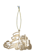 Tractor Pulling Tank Holiday Ornament - Recycled Artillery Shells