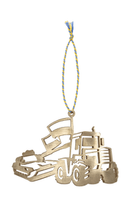 Tractor Pulling Tank Holiday Ornament - Recycled Artillery Shells