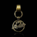 Tractor Pulling Tank - Keychain (Recycled Artillery Shells)