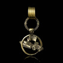 Tractor Pulling Tank - Keychain (Recycled Artillery Shells)