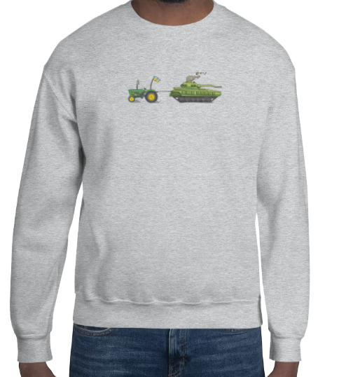 Tractor Pulling Tank - Grey Sweatshirt